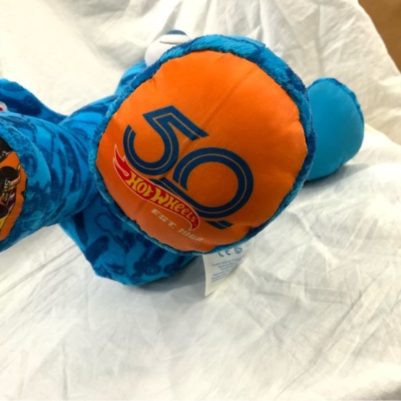 Build A Bear Blue Hot Wheels 50TH Anniversary Edition Plush Bear - Picture 3 of 15